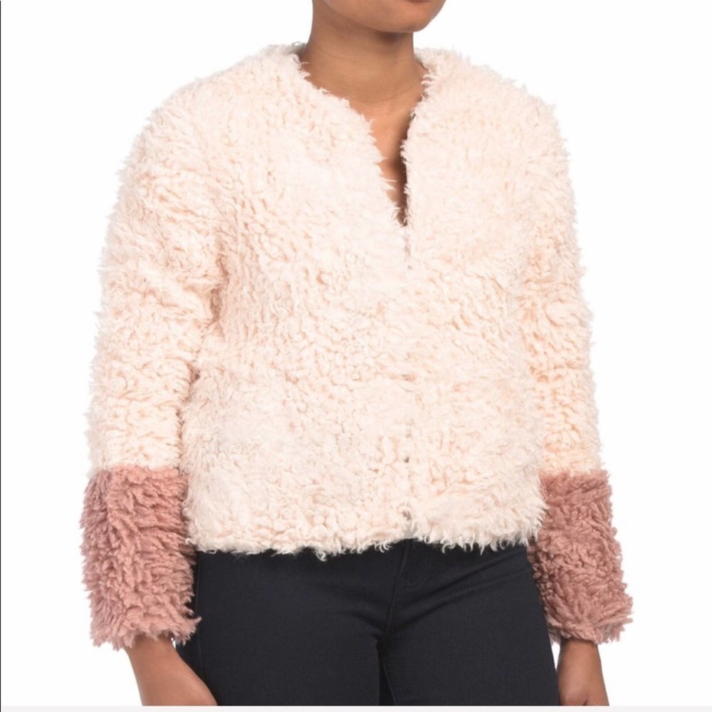 Honey Punch Women’s Faux Fur Wooby Jacket, M, NWT